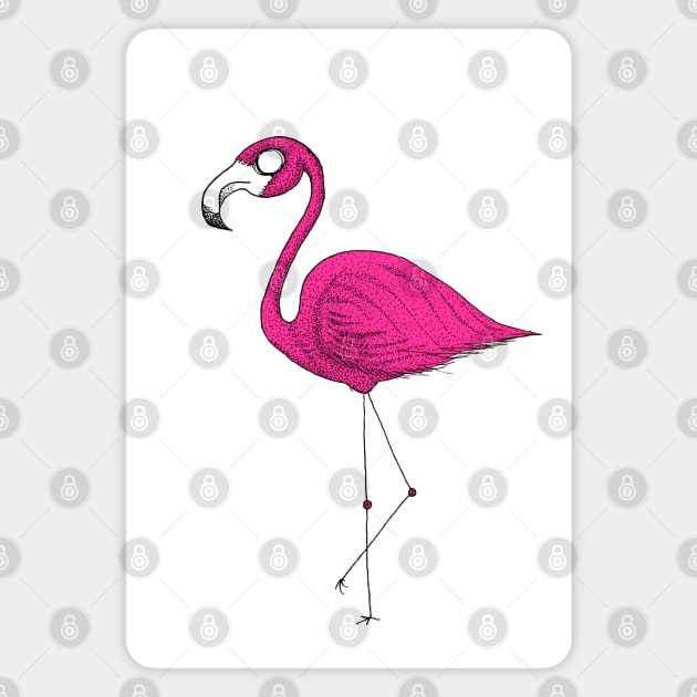 Pink Flamingo Magnet by AlyStabz
